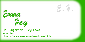 emma hey business card